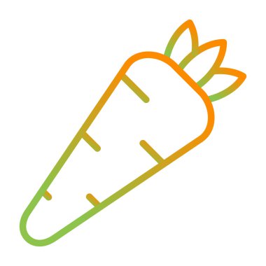 Havuç besin simgesi web illüstrasyonu