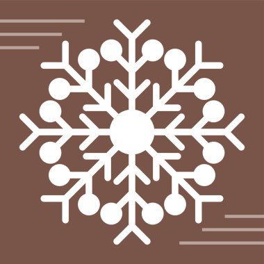 Kar Tanesi simgesi, basit web illüstrasyonu