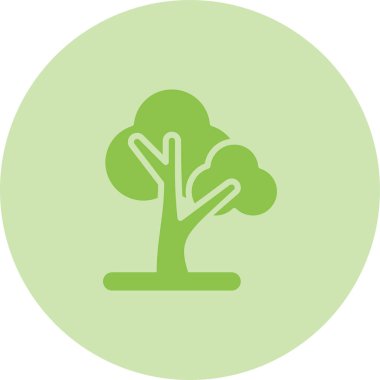 ağaç web simgesi, basit vektör illüstrasyonu 