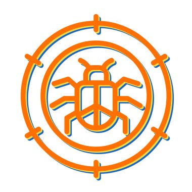 Hata ayıklayıcı ağ simgesi vektör çizimi