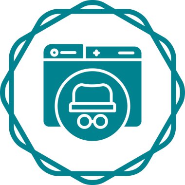 Incognito simgesi web basit illüstrasyon