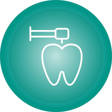 Diş Ağı simgesi, basit vektör illüstrasyonu