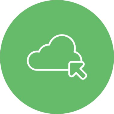 Bulut. Web simgesi basit illüstrasyon 
