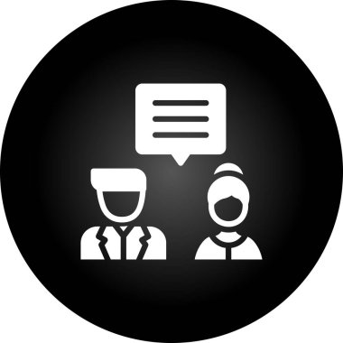 Tartışın. Web simgesi vektör illüstrasyonu