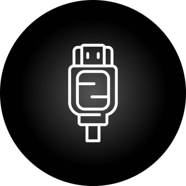 hdmi simgesi, web tasarımı için resimleme