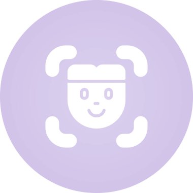 Yüz tanıma vektörü simgesi