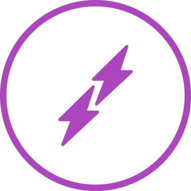 Yıldırım Ağı simgesi, basit vektör illüstrasyonu