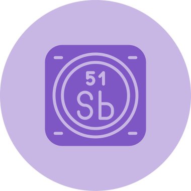 Antimon kimyasal element ağı basit illüstrasyon