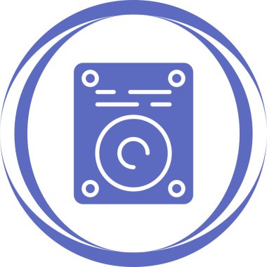 Harddrive web simgesi, basit vektör illüstrasyonu