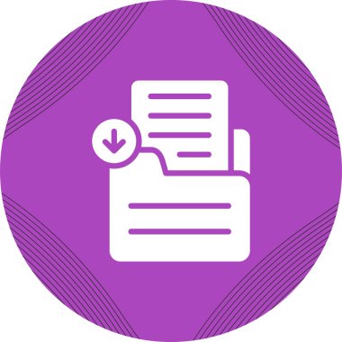  Belge İndirme. Web simgesi basit illüstrasyon 