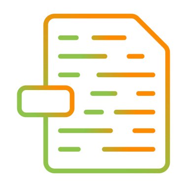 Dosya simgesinin vektör illüstrasyonu 