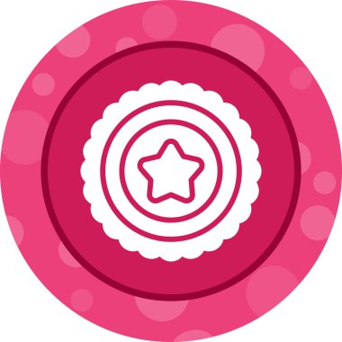 Rozet web simgesi, basit vektör illüstrasyonu