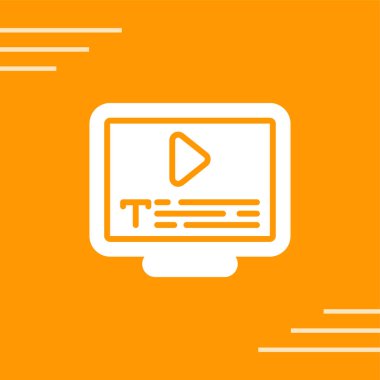 altyazı simgesi. Beyaz arkaplanda izole edilmiş doğrusal biçim işareti. Vektör illüstrasyonu.