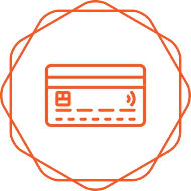 Kredi kartı simgesinin vektör çizimi 