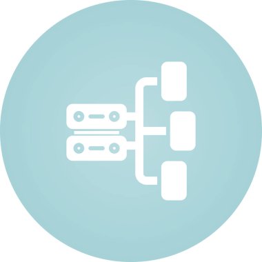 veritabanı. Web simgesi basit illüstrasyon 