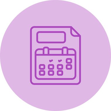 Planlayıcı Web simgesi vektör illüstrasyonu