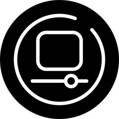 Video Durdurma Çemberi Simgesi, Renkli Vektör İllüstrasyonu 