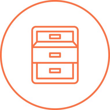 Dosya kabine simgesinin vektör illüstrasyonu