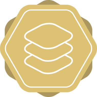 Katmanlar web simgesinin vektör illüstrasyonu