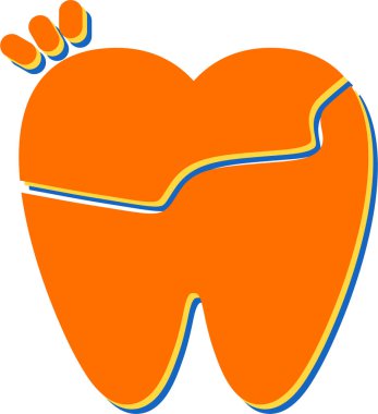 Diş Ağı simgesi, basit vektör illüstrasyonu