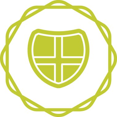 Kalkanın basit vektör simgesi, güvenlik kavramı