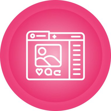 vektör çizimi sosyal medya simge