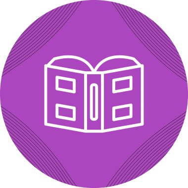 Kitap web simgesi aç, basit illüstrasyon