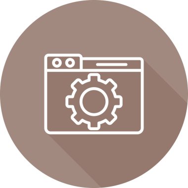 Web tarayıcı simgesi, vektör illüstrasyonu basit tasarım