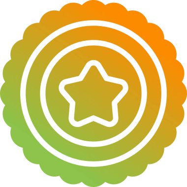 Rozet web simgesi, basit vektör illüstrasyonu