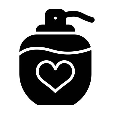 Parfüm web simgesi, vektör illüstrasyonu