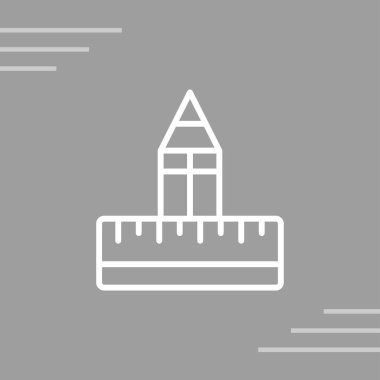 Kırtasiye simgesi, basit vektör illüstrasyonu 