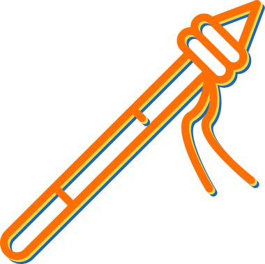 Mızrak simgesi vektör illüstrasyonu 