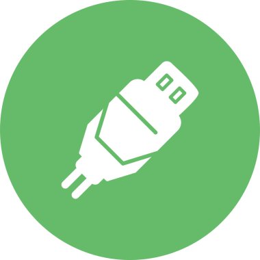 usb kablo simgesi, vektör illüstrasyonu basit tasarım