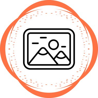 Resim modern simgesinin vektör illüstrasyonu