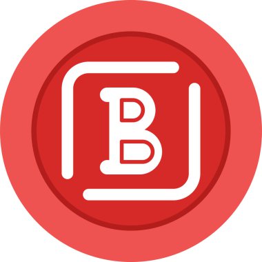 Kalın yazı tipi logo tasarım şablonu çizimi