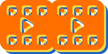 film simgesi, vektör illüstrasyonu 