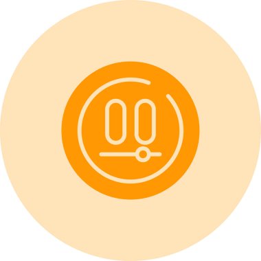 Video Duraklatma Çemberi Simge vektör çizimi