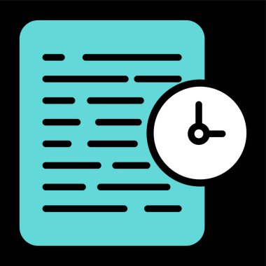 Belge Geçmişi ikon vektör illüstrasyonu