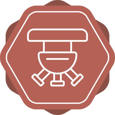 mikroskop mercek simgesi, web illüstrasyonu basit tasarım