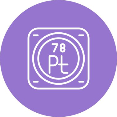 Platin kimyasal elementin web çizimi