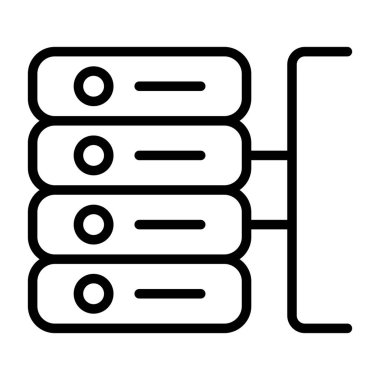 veritabanı. Web simgesi basit illüstrasyon 