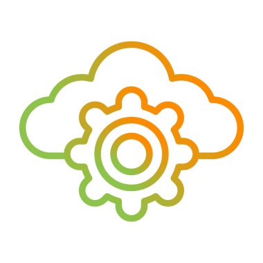 bulut hesaplama simgesi, vektör illüstrasyonu