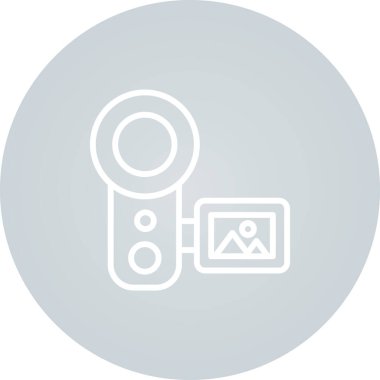 video kamera simgesi, vektör illüstrasyonu  