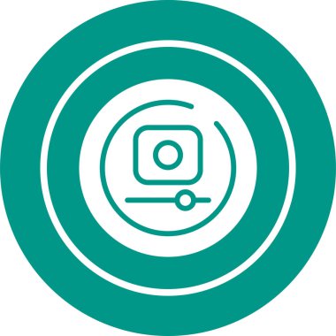 Video Kayıt Çemberi Simgesi, vektör illüstrasyonu 