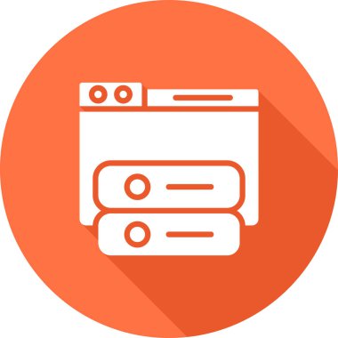 Vektör illüstrasyon simgesi Windows Sunucusu.