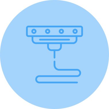 3B Yazıcı simgesi, vektör illüstrasyonu basit tasarım