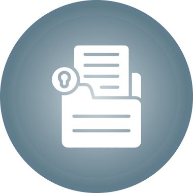 belge kilidi ikon vektör çizimi