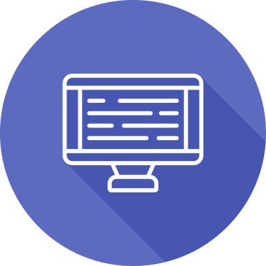 Masaüstü bilgisayar simgesi vektör çizimi 