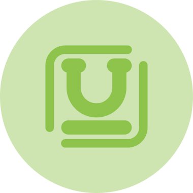 Altı çizili simge düz ve basit set tasarımı