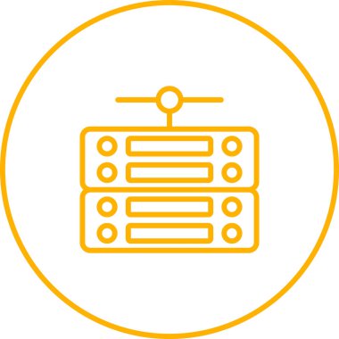 Sunucu modern simgesinin vektör illüstrasyonu